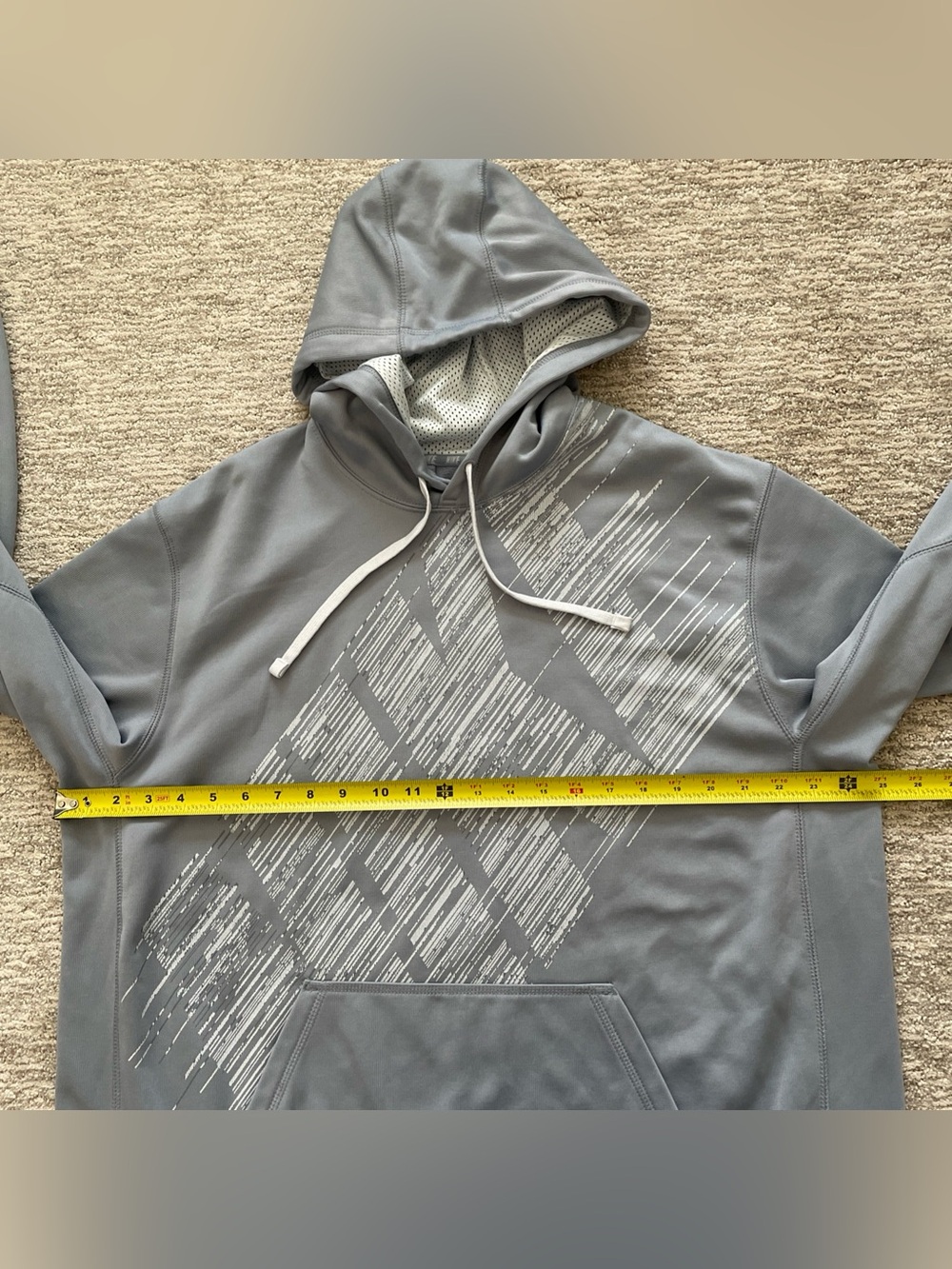 Nike Therma-Fit Pullover Hoodie Men’s Size XL Gray Fleece Logo Graphic Print - Picture 6 of 8